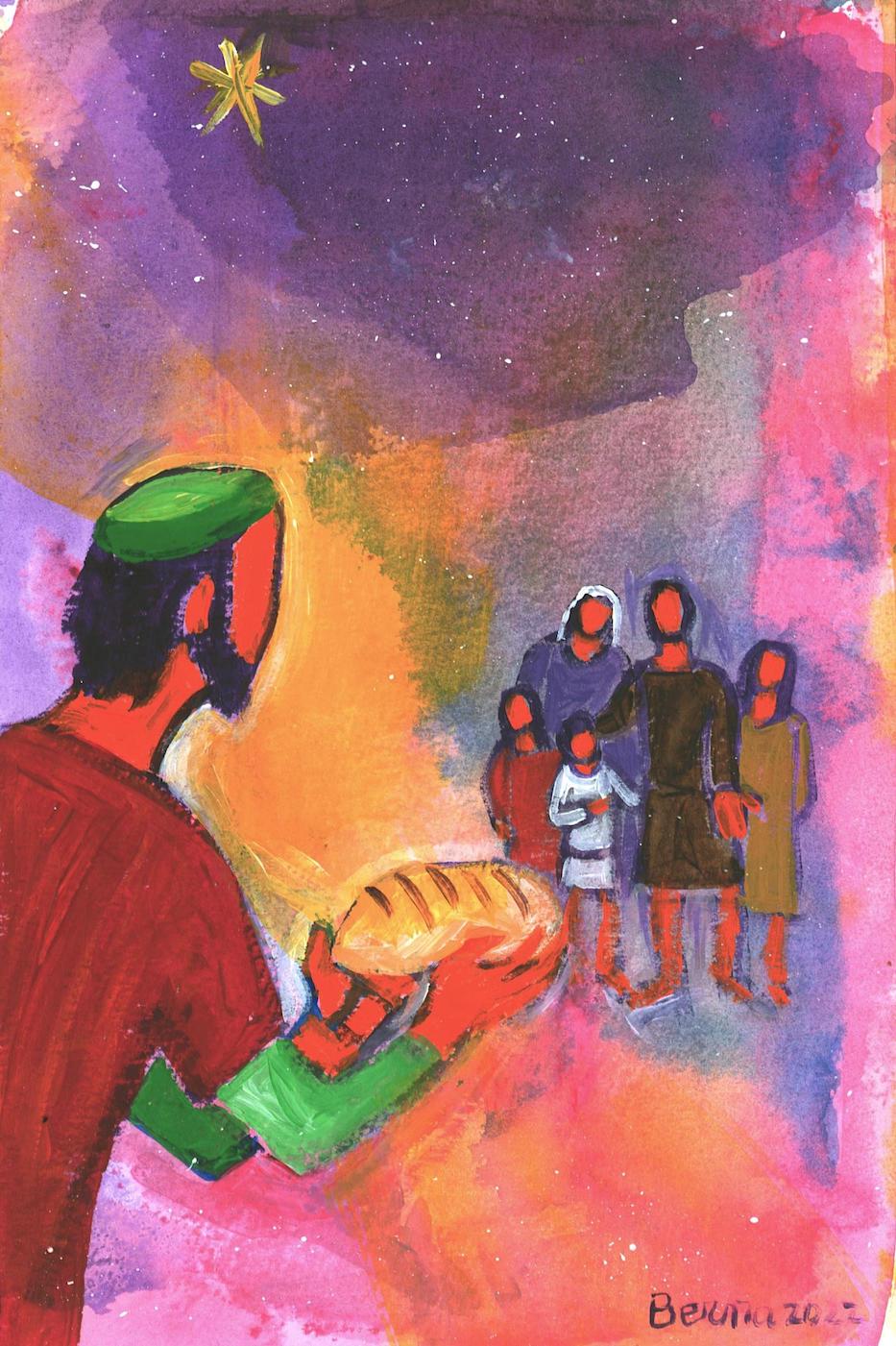 Création de Bernadette Lopez - 17ème Dimanche du temps ordinaire 2025 - Site Catho Porte Nord Strasbourg