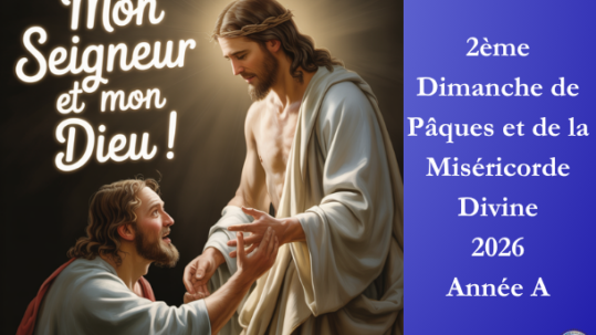 Mon Seigneur et mon Dieu ! - 2ème Dimanche de Pâques et de la Miséricorde Divine 2026 - Site Catho Porte Nord Strasbourg