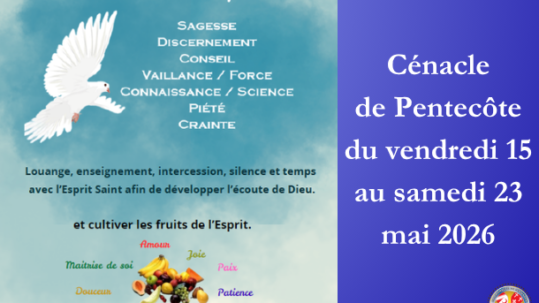 Cénacle de Pentecôte 2026 - Site Catho Porte Nord Strasbourg