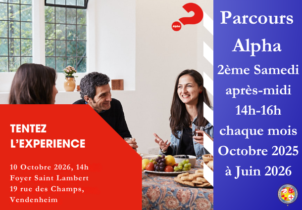Parcours Alpha 2026-2027 - Site Catho Porte Nord Strasbourg - 10/10/2026